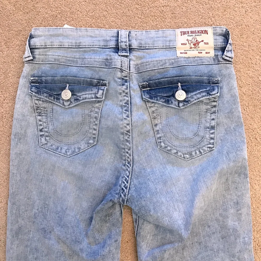 True Religion Denim Blue Jeans Women Size 6 Waist 28 Jennie Curvy Mid Rise Capri - Picture 11 of 14